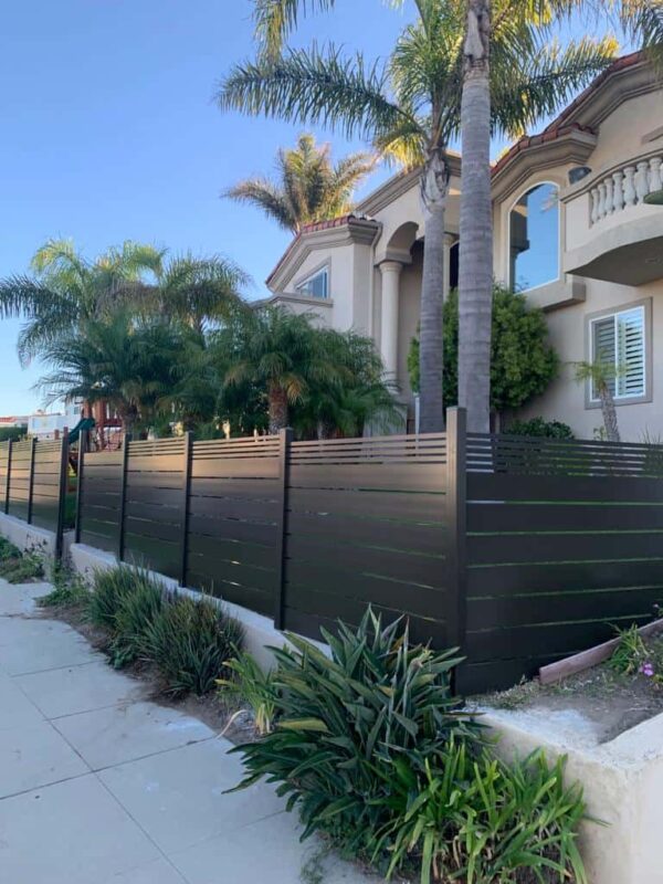 Brown Aluminum fence