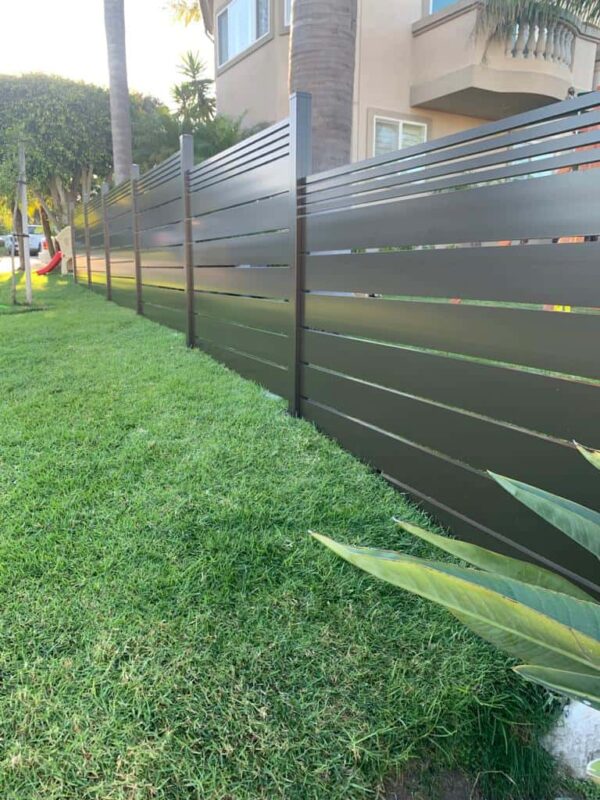 Brown Aluminum fence