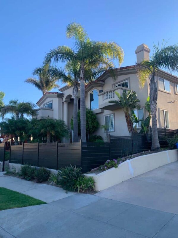 Brown Aluminum fence