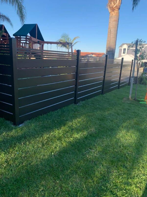 Brown Aluminum fence