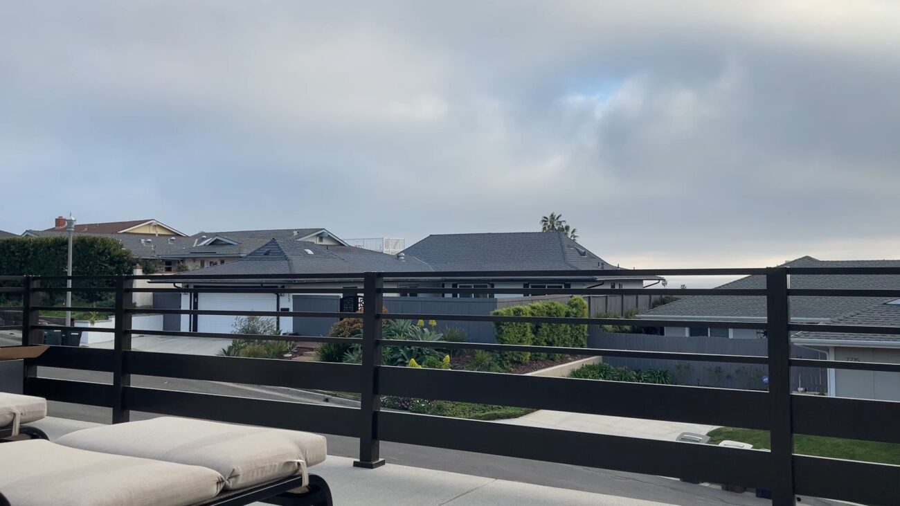 Brown Aluminum fence