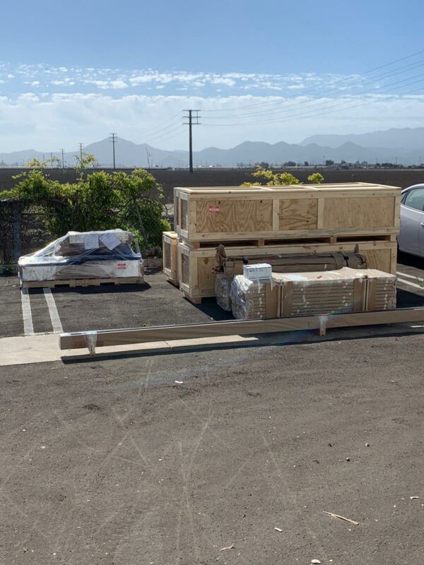 Brown Aluminum fence