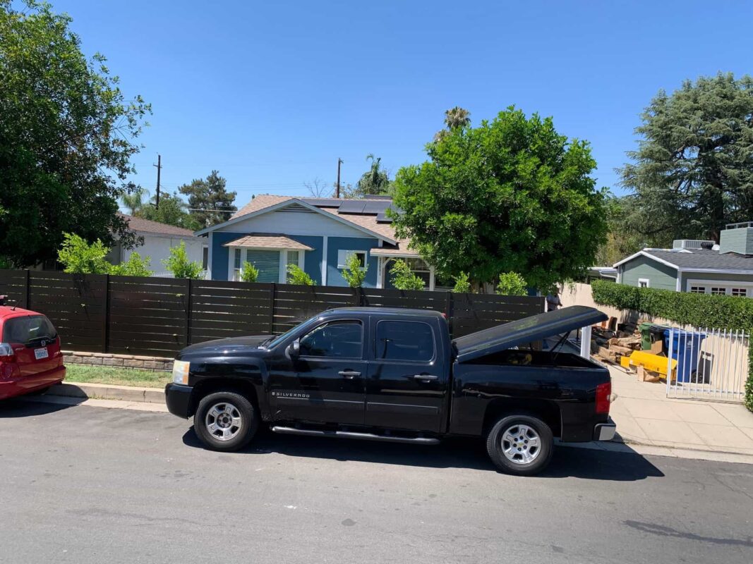 Brown Aluminum fence