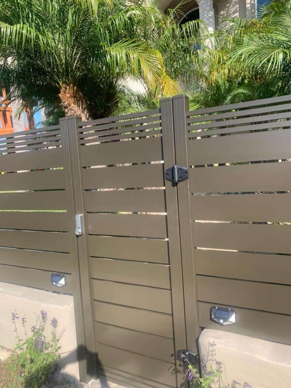 Brown Aluminum fence