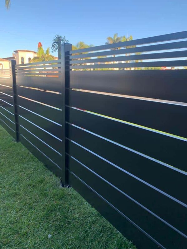 Brown Aluminum fence