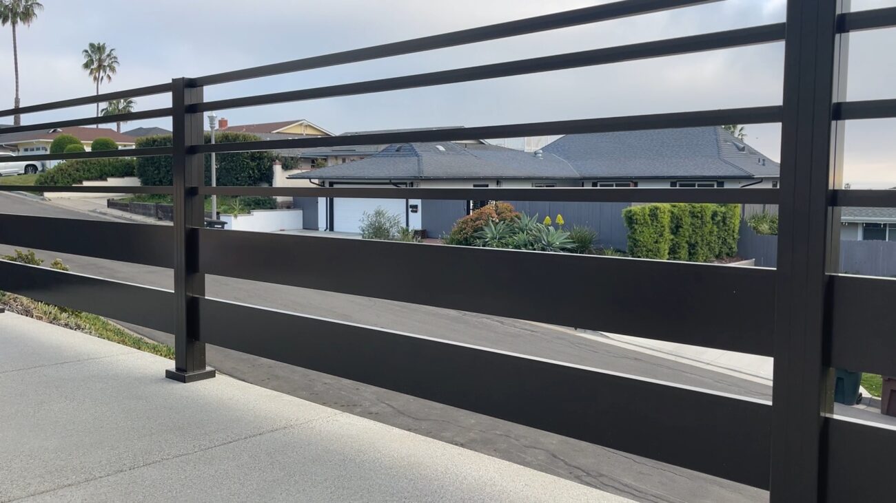 Brown Aluminum fence