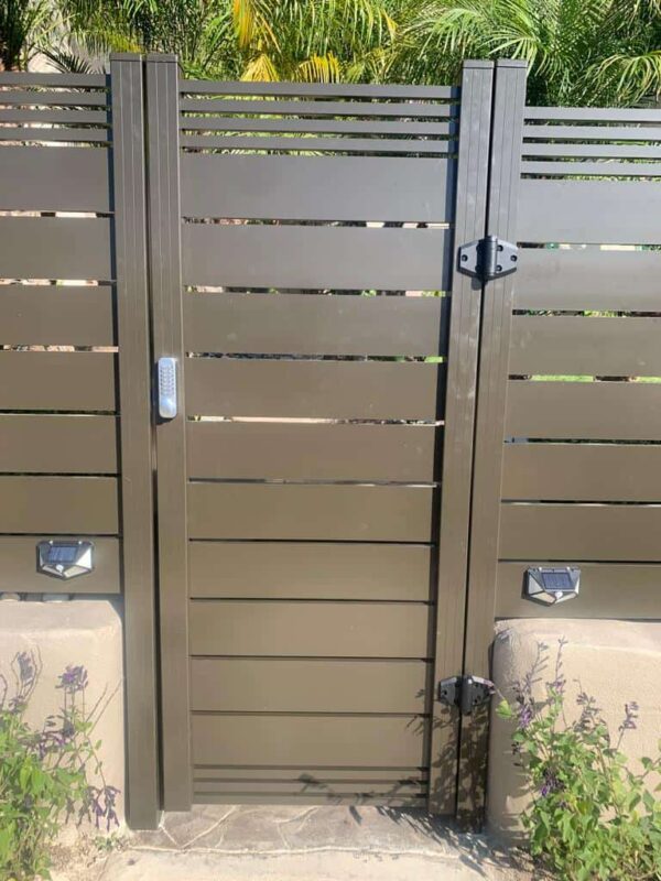 Brown Aluminum fence