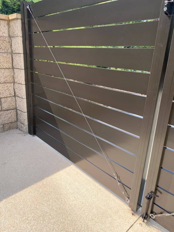 Brown AluminumDouble swing gate