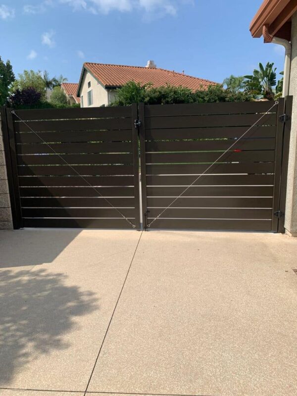 Brown AluminumDouble swing gate