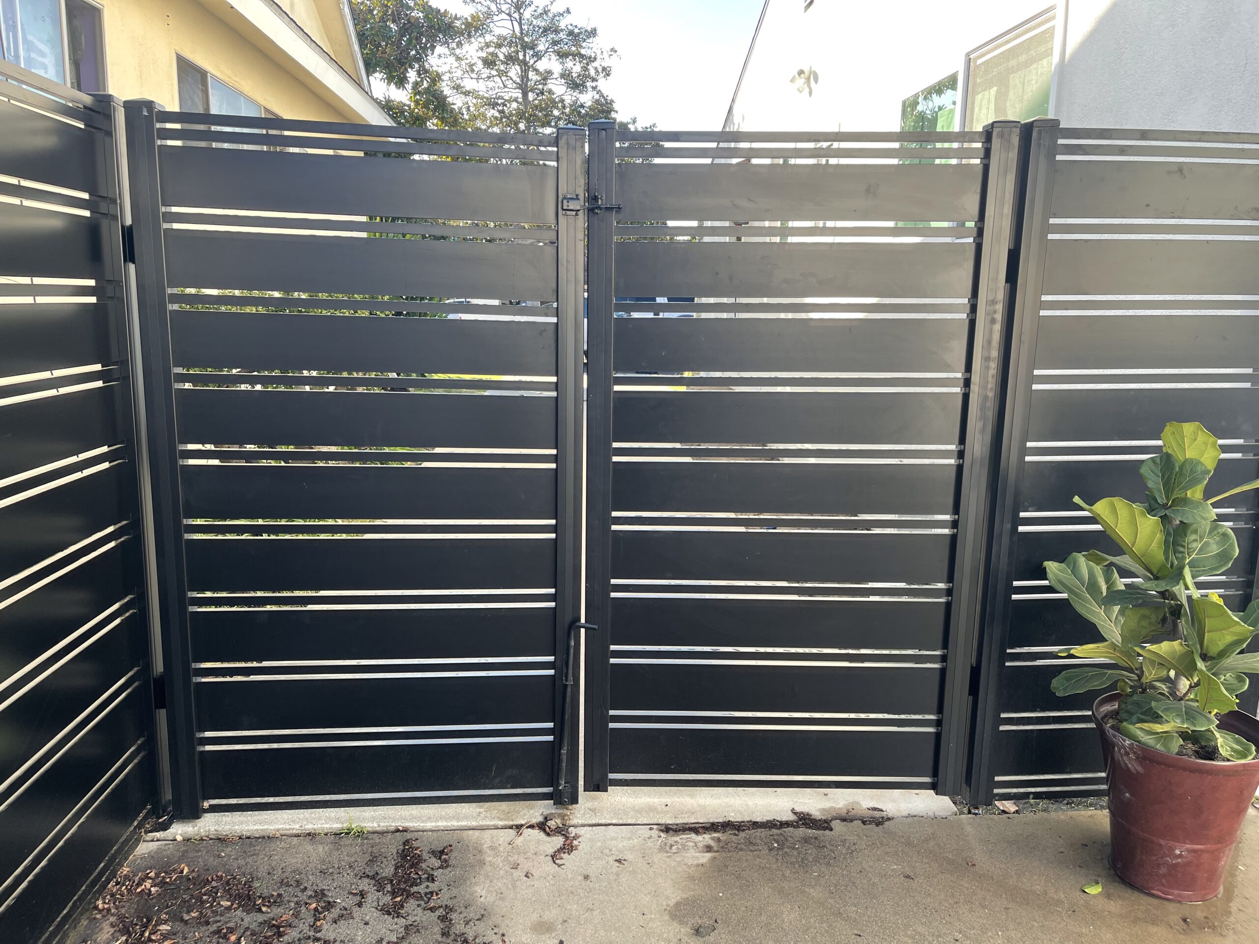 Dark grey Aluminum fence