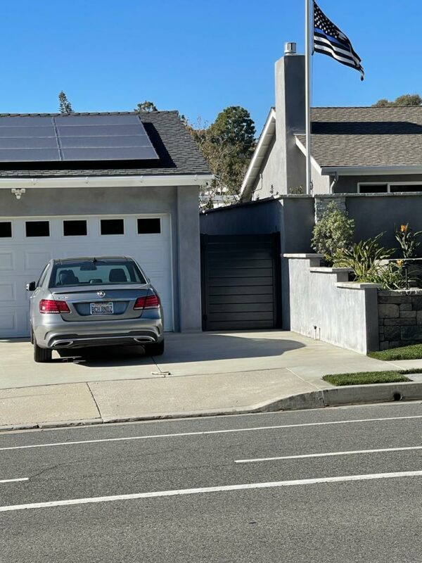 Dark grey Aluminum side gates