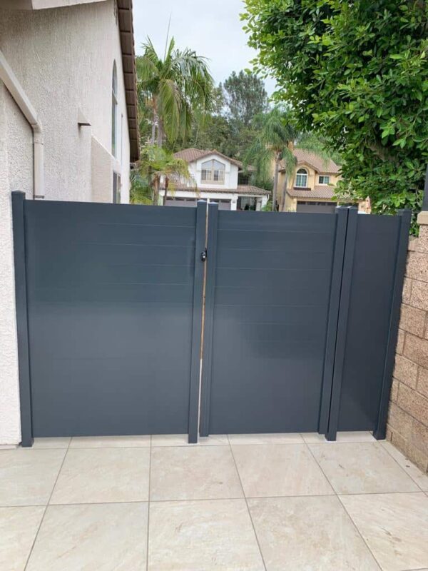 Dark grey pedestrian Aluminum Gate