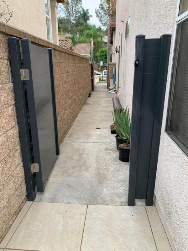 Dark grey pedestrian Aluminum Gate