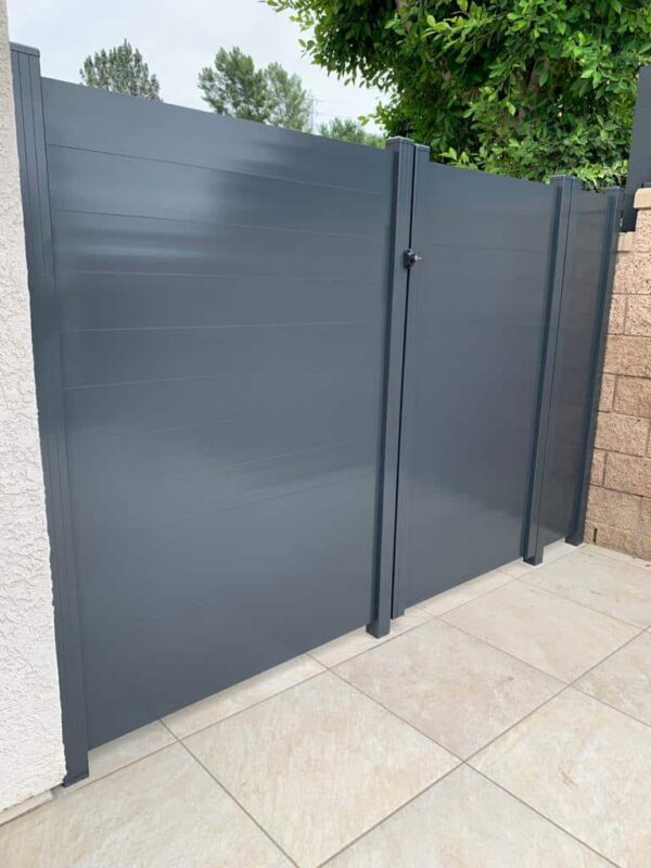Dark grey pedestrian Aluminum Gate