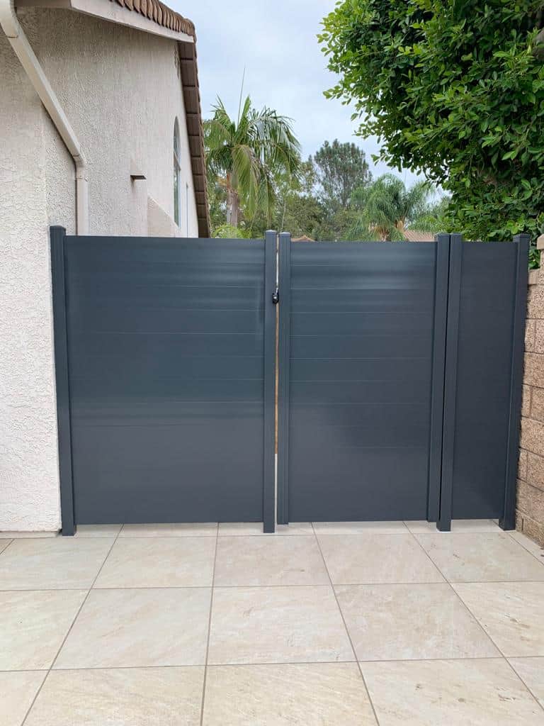 Dark grey pedestrian Aluminum Gate