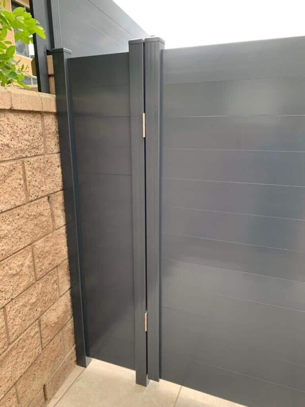 Dark grey pedestrian Aluminum Gate