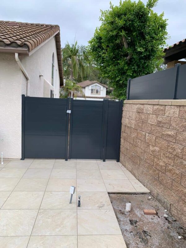 Dark grey pedestrian Aluminum Gate