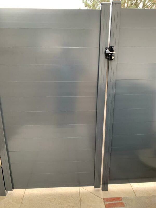 Dark grey pedestrian Aluminum Gate