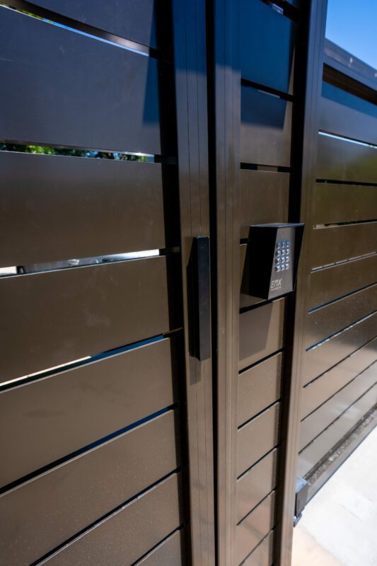 Bronze Aluminum fence panels in San Antonio