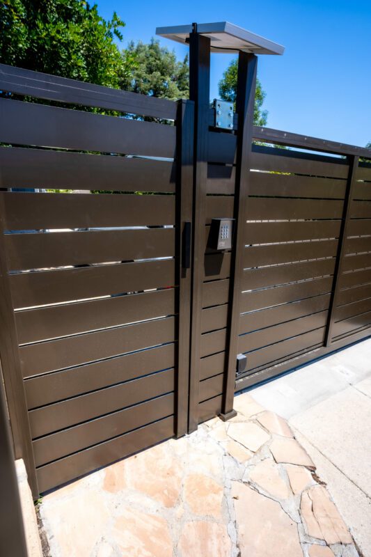 Bronze Aluminum fence panels in San Antonio