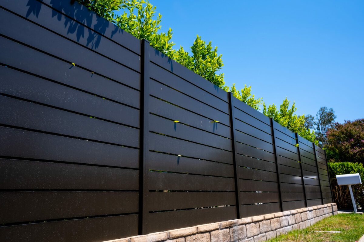 Bronze Aluminum fence panels in San Antonio