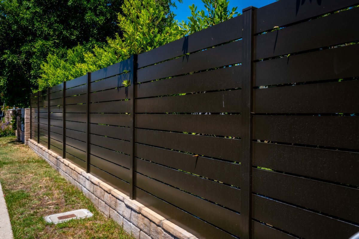 Bronze Aluminum fence panels in San Antonio