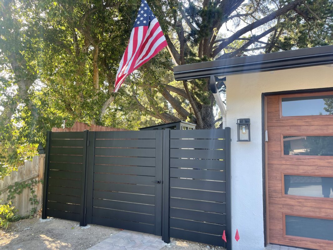Black Aluminum side gate and panel in Camarillo