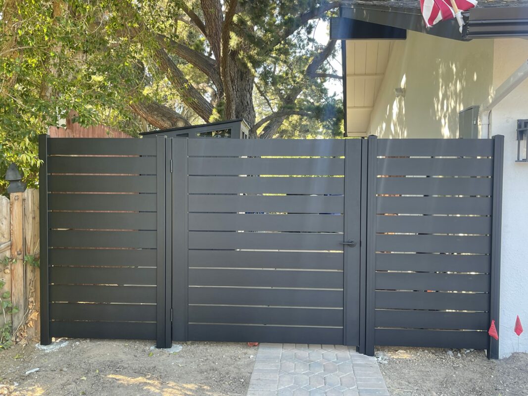 Black Aluminum side gate and panel in Camarillo