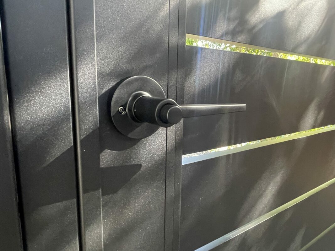 Black Aluminum side gate and panel in Camarillo