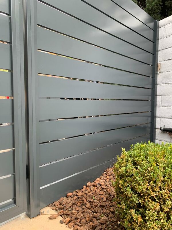 Light grey Aluminum gate and fence