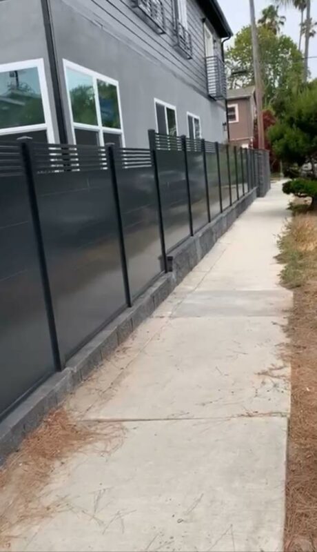 Light grey fences and gates