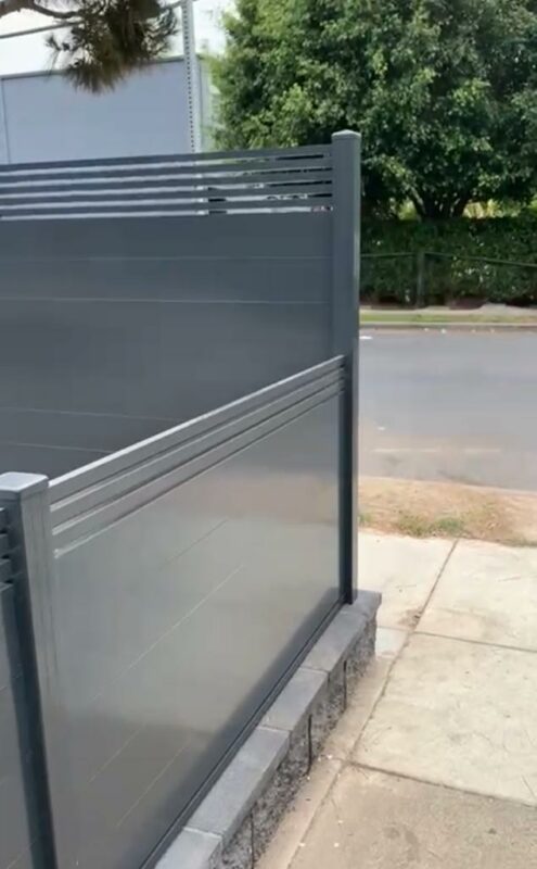 Light grey fences and gates