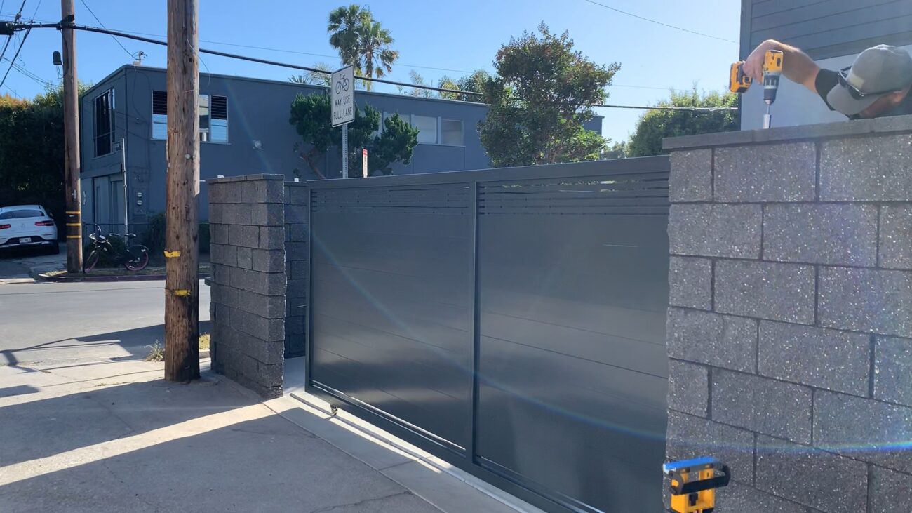 Light grey fences and gates