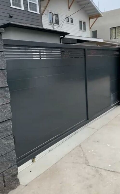 Light grey fences and gates