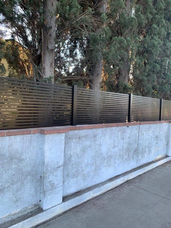 Modern black Aluminum wall topper