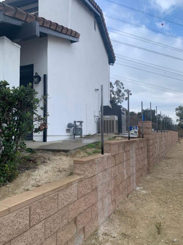 Modern black aluminum fence