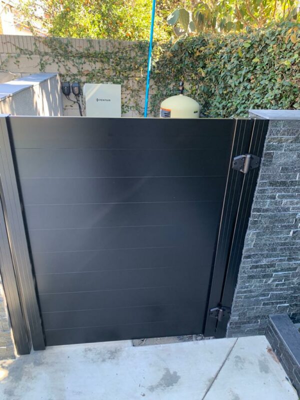 Black Aluminum pedestrian gate