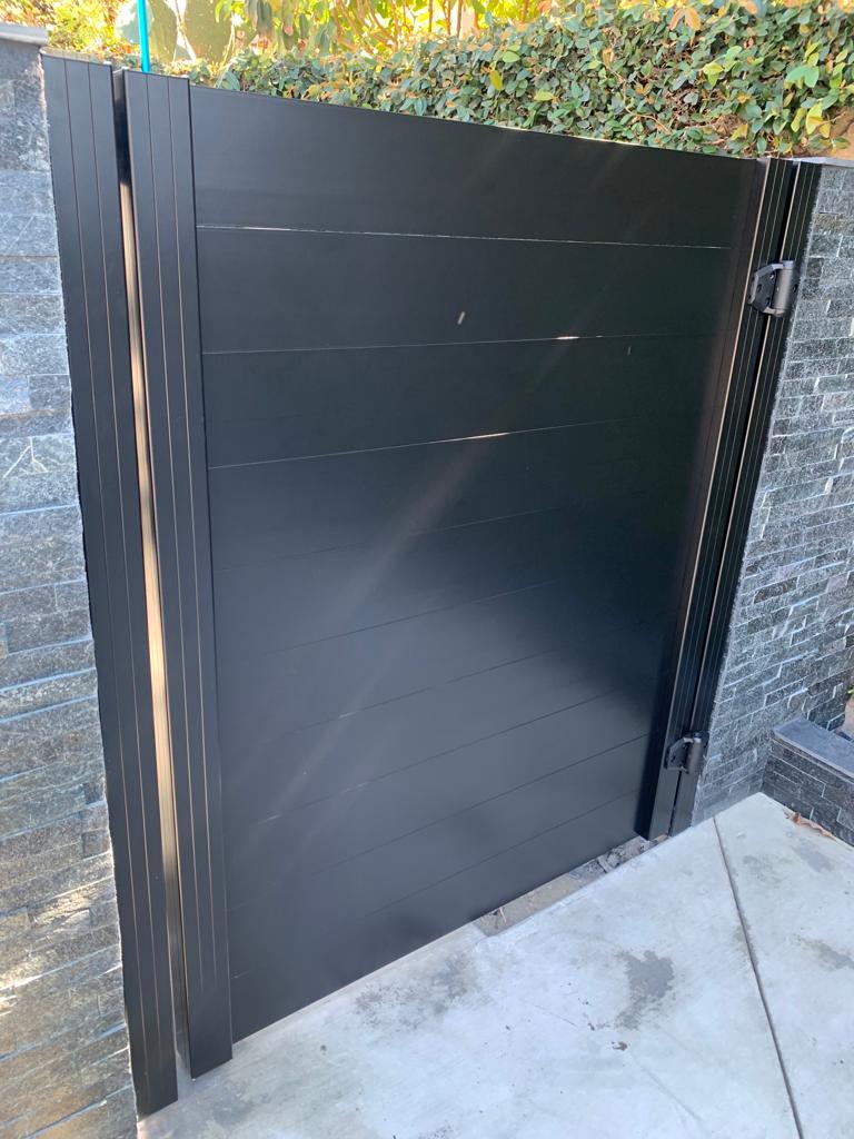 Black Aluminum pedestrian gate
