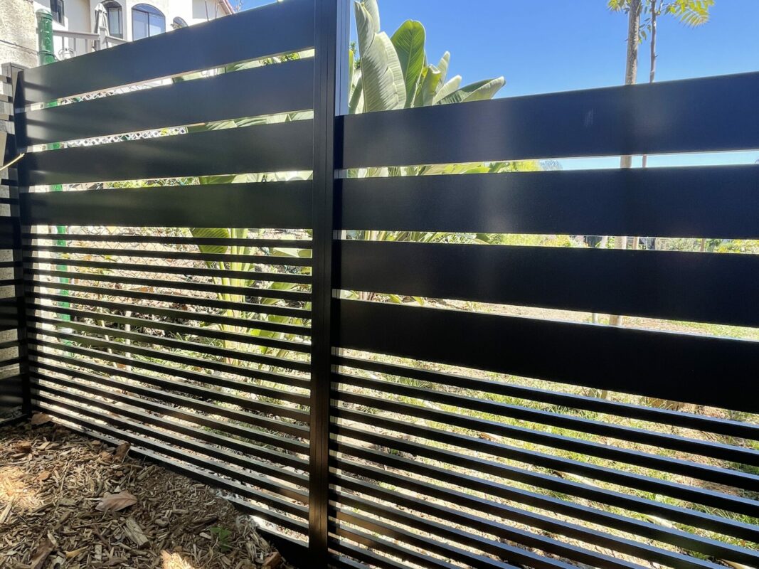 Black Aluminum horizontal fence