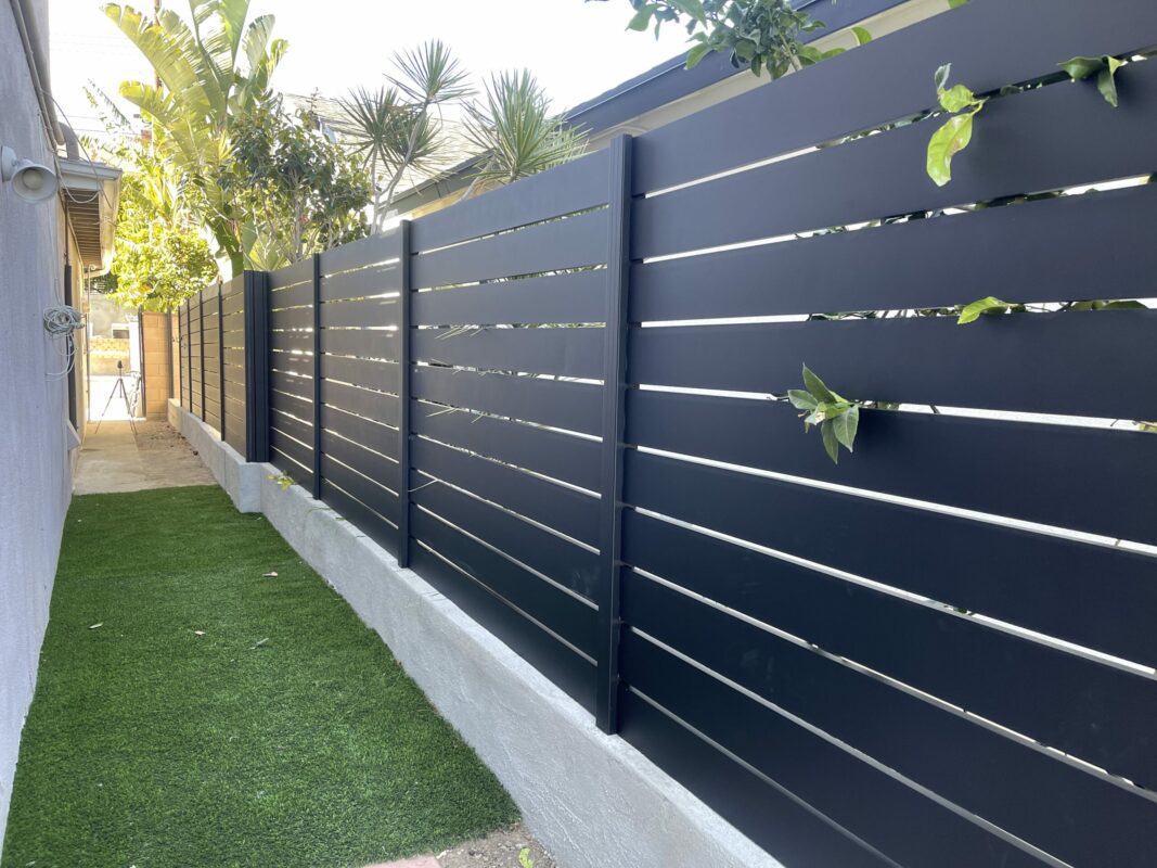 Black Aluminum privacy fence