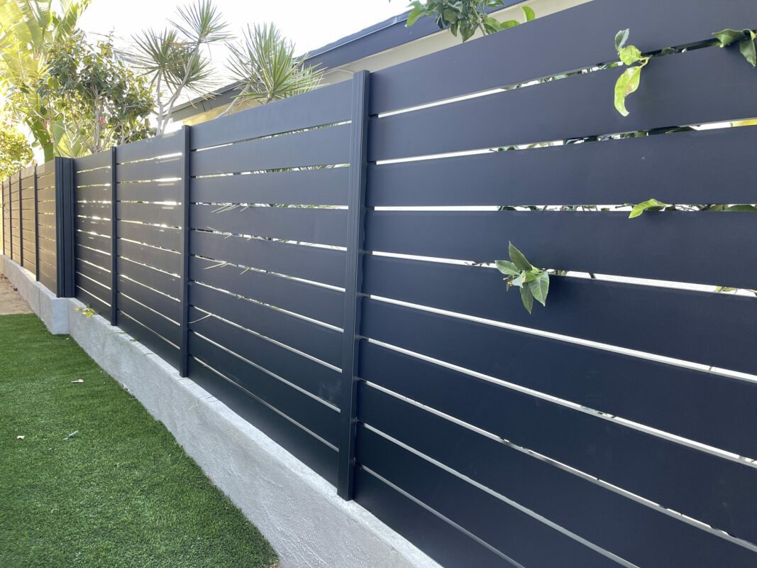 Black Aluminum privacy fence