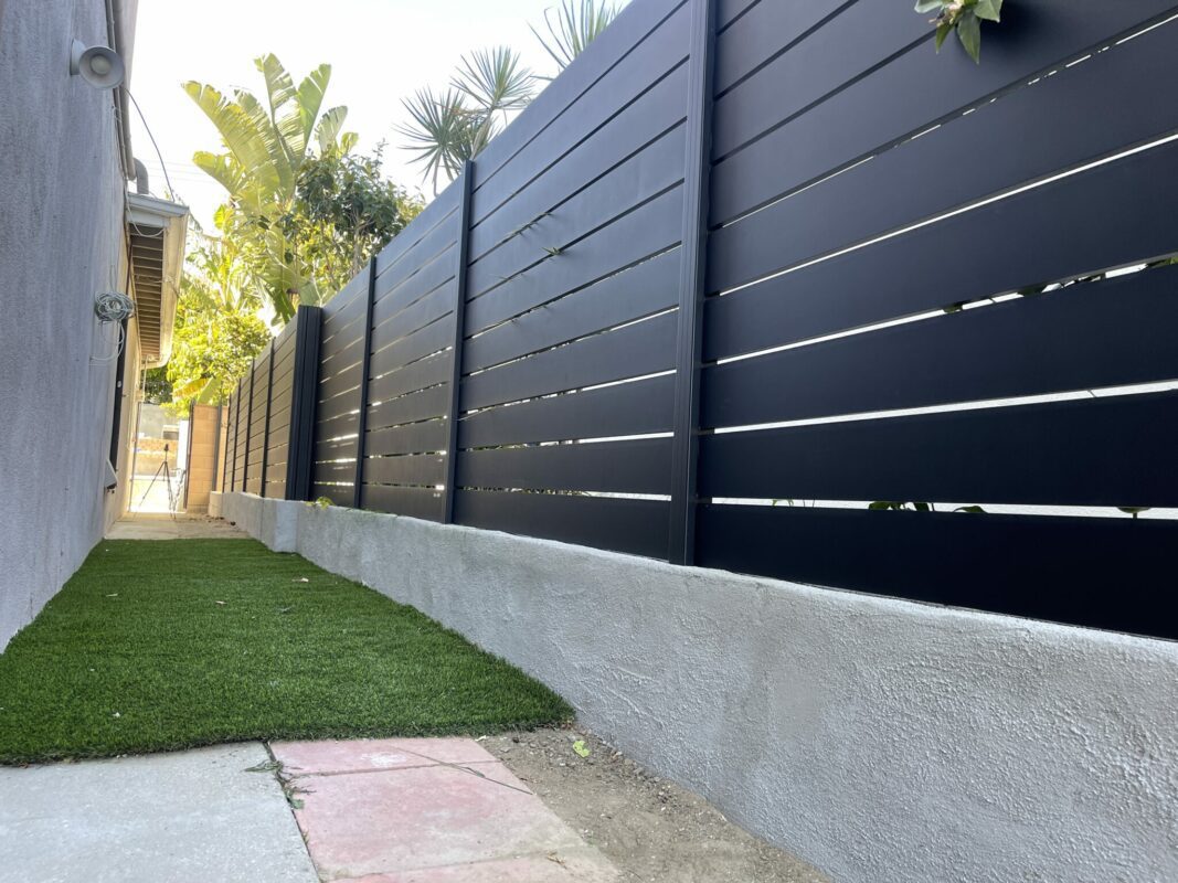 Black Aluminum privacy fence