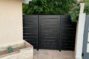 aluminum gate kit LA - black - with 2 panels
