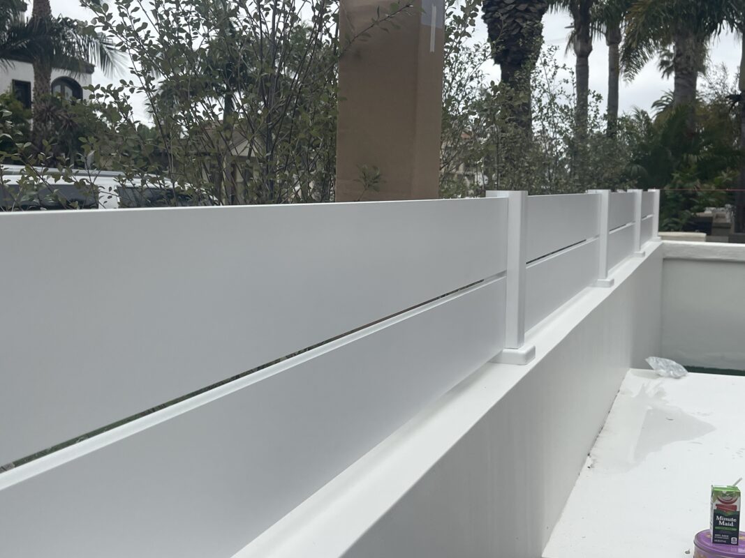 White aluminum wall topper in Huntington Beach 3