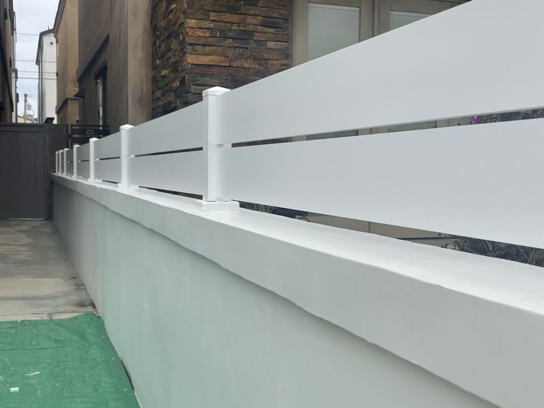 White aluminum wall topper in Huntington Beach 5