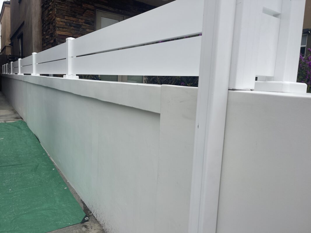 White aluminum wall topper in Huntington Beach 7