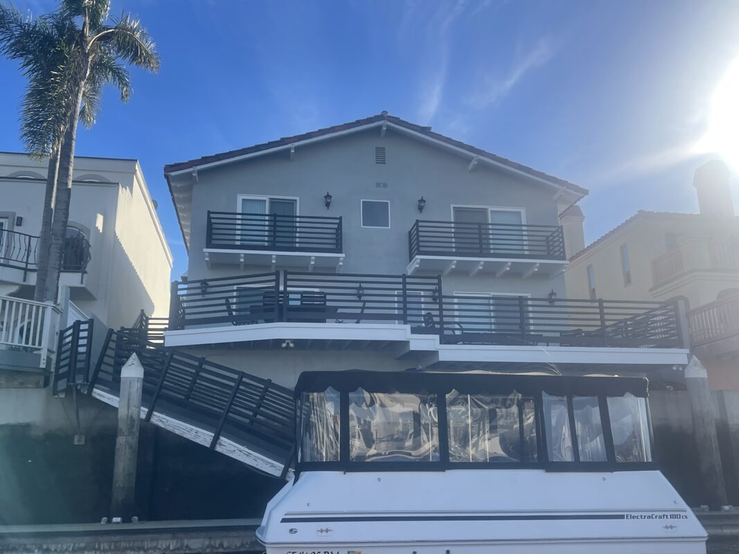 Aluminum railing on the harbor in Oxnard, CA 93035
