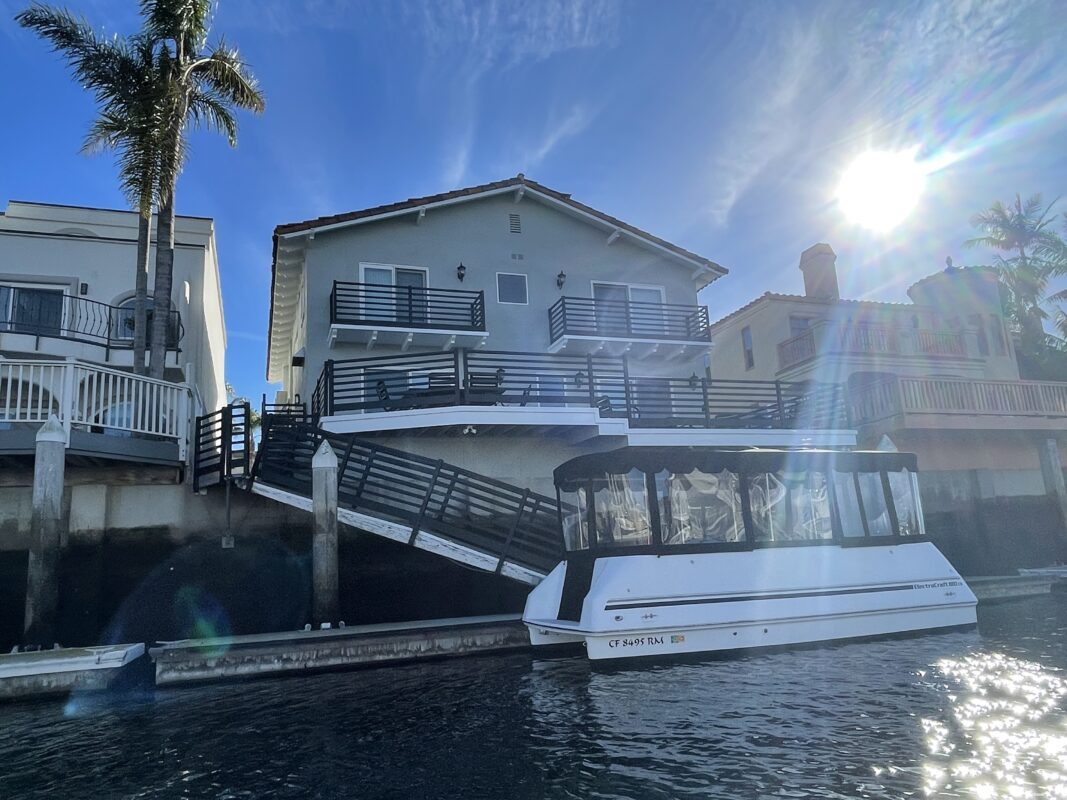 Aluminum railing on the harbor in Oxnard, CA 93035