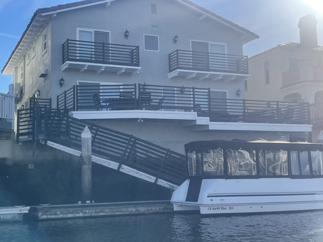 Aluminum railing on the harbor in Oxnard, CA 93035
