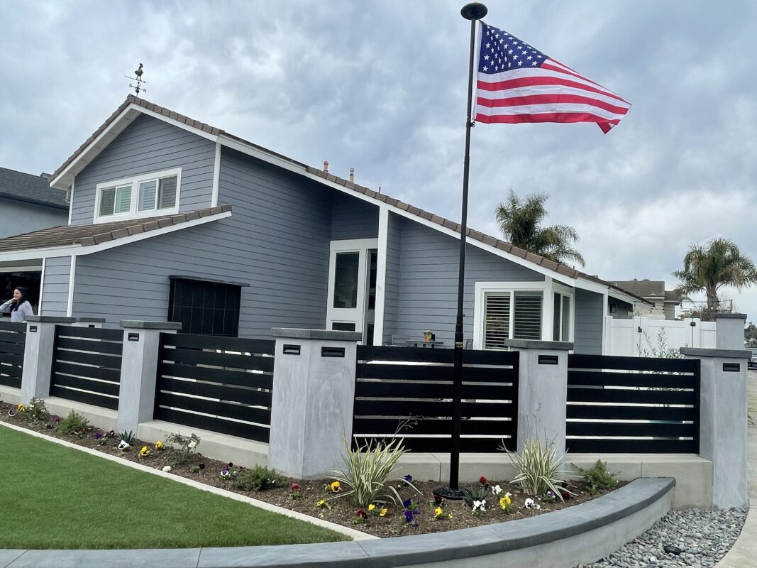 Beautiful curb appeal of a house in Huntington Beach, CA 92642